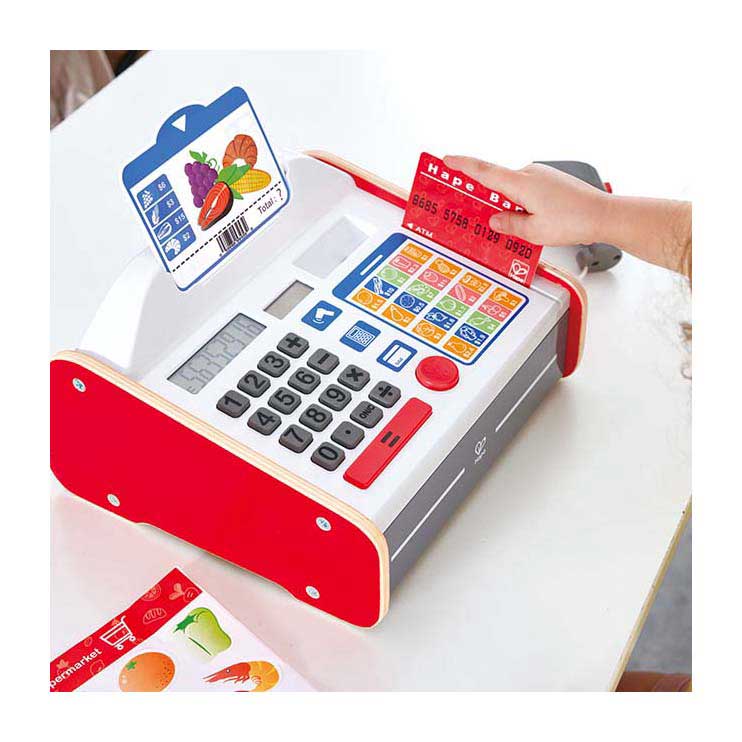 Hape interactive cash register with light and sound