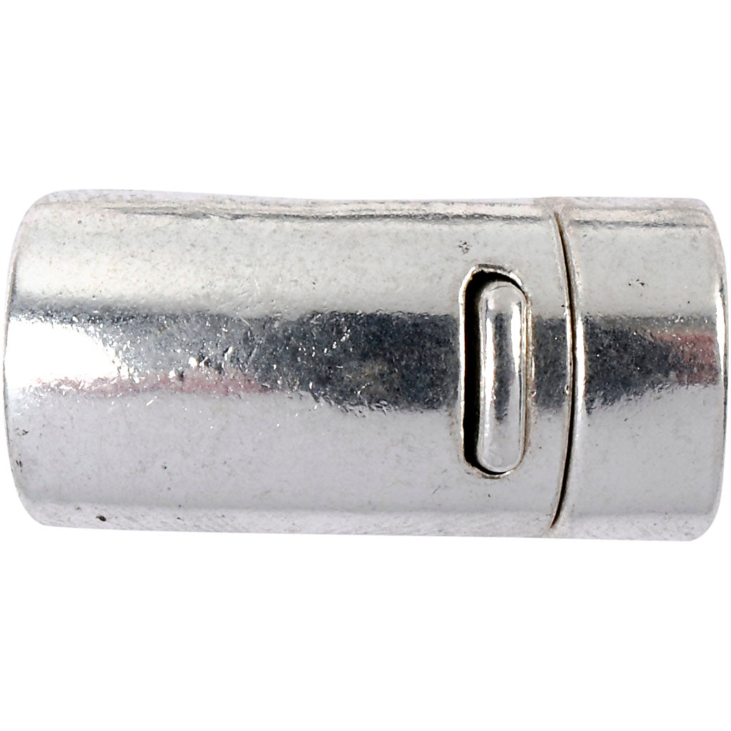Creativ company magnetische sluiting, d 26 mm, gatgrootte 10 mm, antiek zilver, 1 stuk