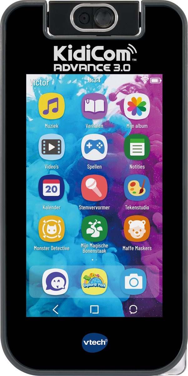VTECH Toy Telefon KIDICOM 3.0 Črno modro 3-delno
