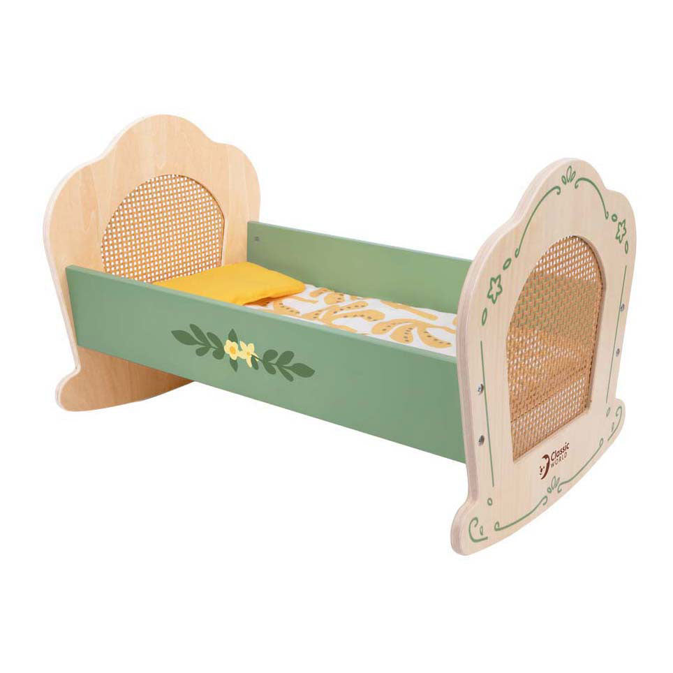 Classic World Vintage Wooden Doll's Cradle