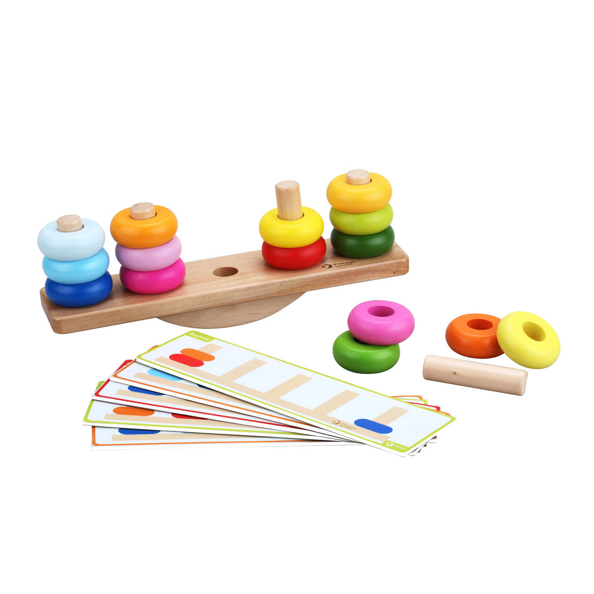 Klassisk World World World Wood Balance Stapel Game, 26dlg.