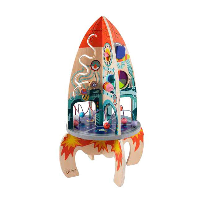 Classic World World Wooden Activity Rocket