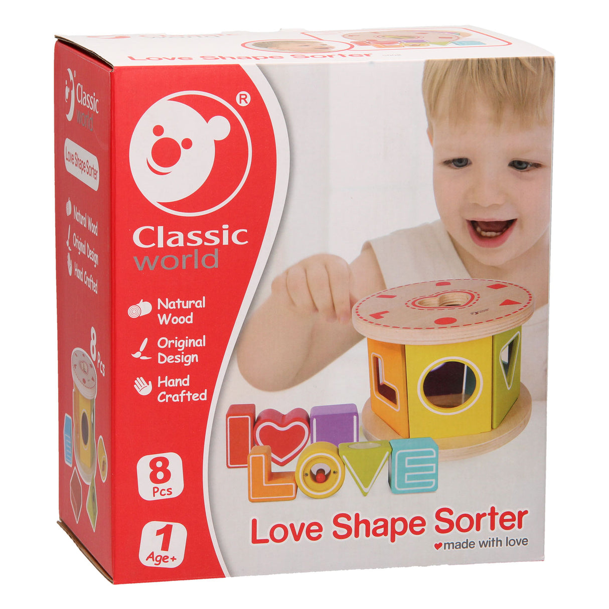 Klassisk World World Houten Vormstoof, 8dlg.
