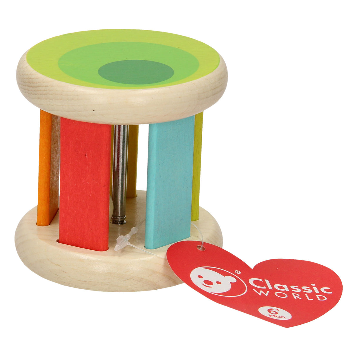Classic World World World Wooden Rattle Round