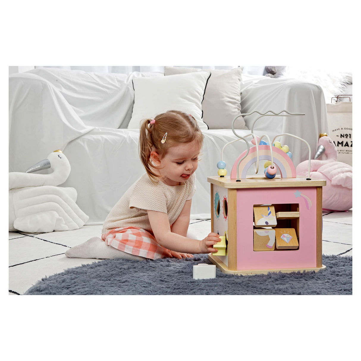 Klassisk World World Houten Activity Kubus