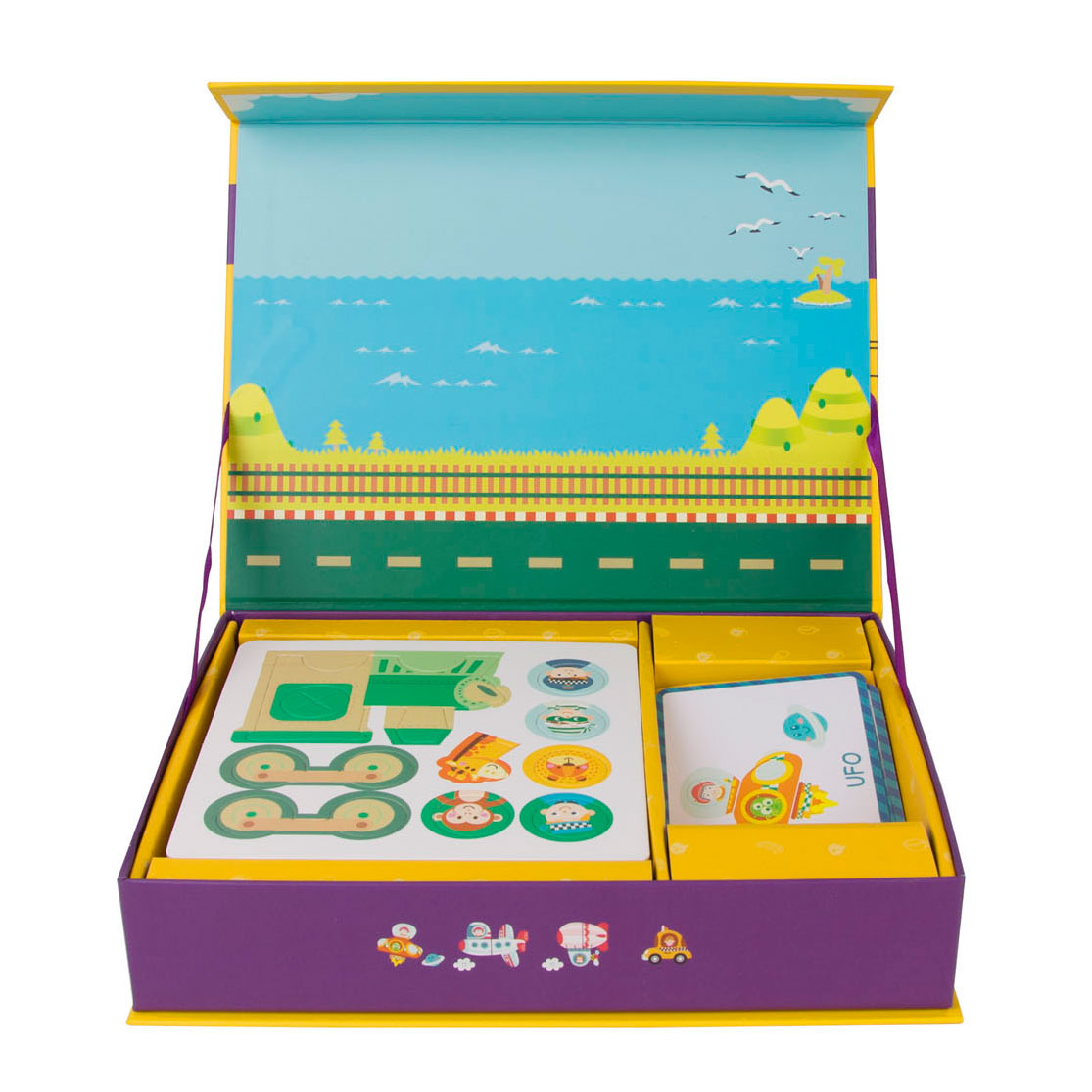 Trafic aimant la boîte de puzzle du monde classique du monde classique
