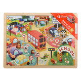 Klassisk World World World Wooden Jegin Puzzle Animals in the City, 49 ..