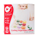 Classic World wooden cutting vegetables, 20-piece.