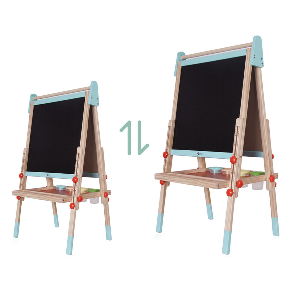 Classic World Wooden Magnet and Blackboard 2in1, 39dlg.