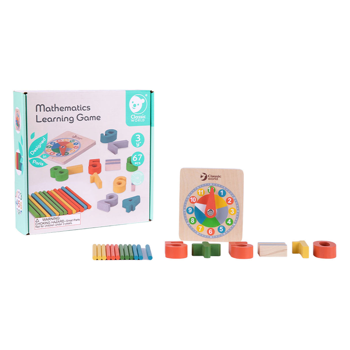 Classic World World Houten Calcul Game, 67dlg.