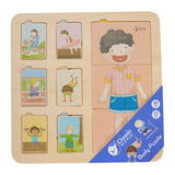 Classico puzzle a strato di legno in legno, 19dlg.