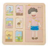 Classico puzzle a strato di legno in legno, 19dlg.