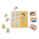 Classico puzzle a strato di legno in legno, 19dlg.