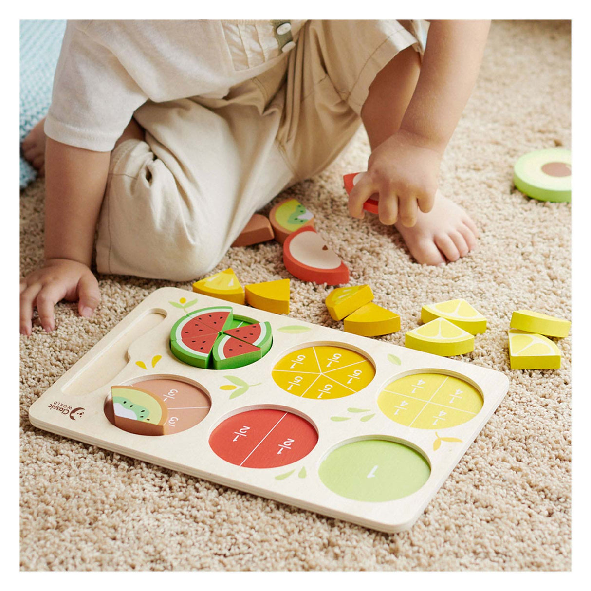 Fratture di puzzle di frutta in legno del mondo classico, 22dlg.