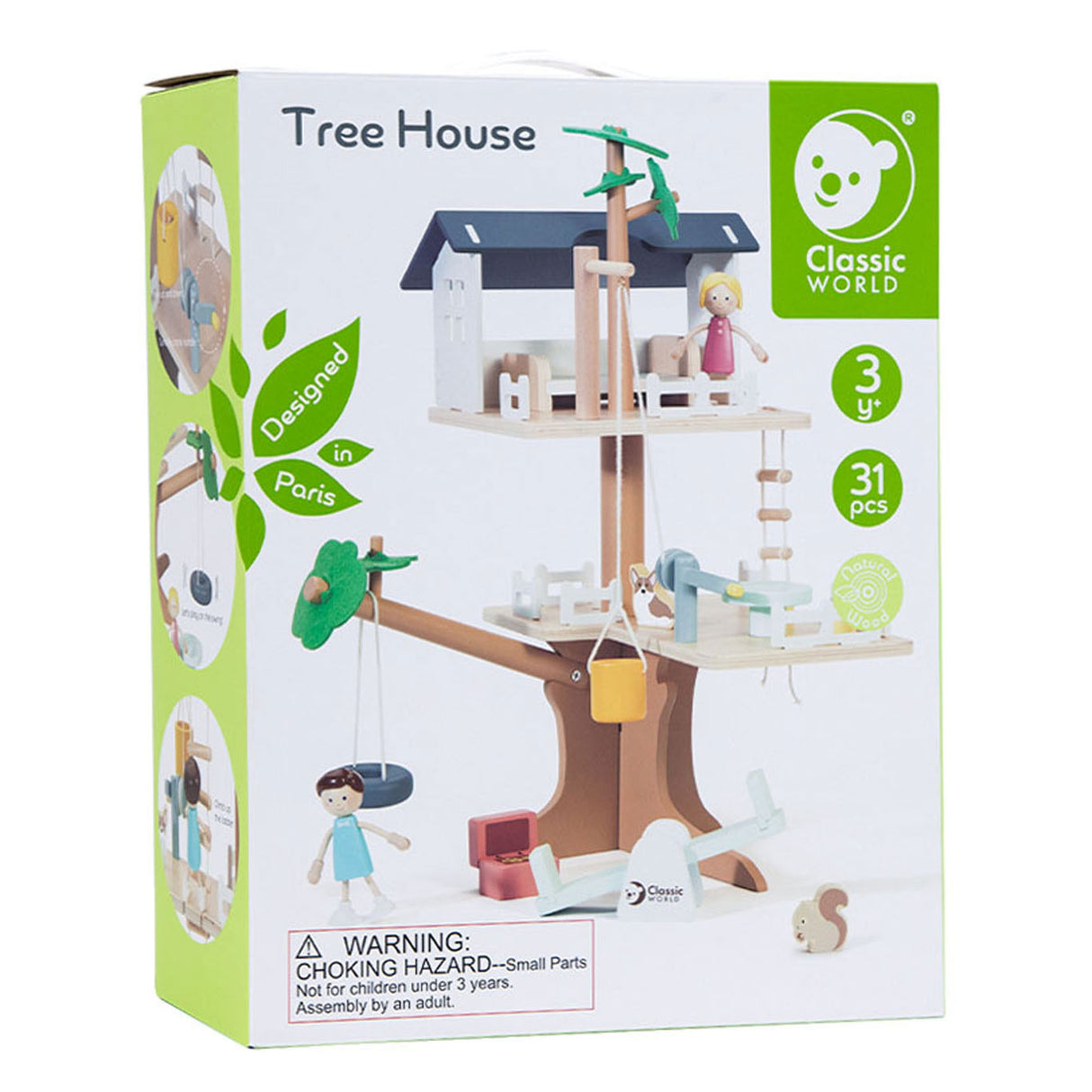 Klassesch Welt weltwäit Holz Poppner Boomhut, 31dlg.
