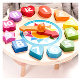 Classic World World Wood Learning Clock con forme Tic-Tac, 15dlg.