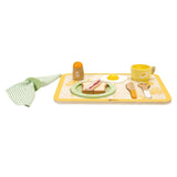 Classic World World World Wooden Breakfast Set con bandeja, 13dlg.