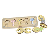 Klassiske World Wooden Castle Keys and Locks Match Game, 13dlg.