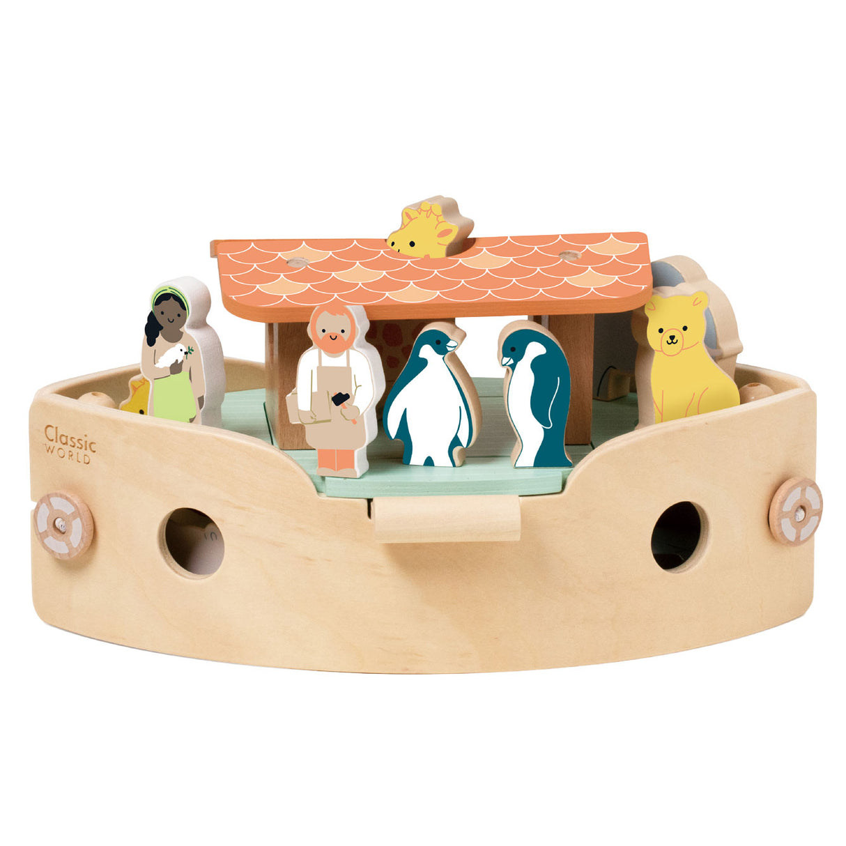 World World World World Woodn's Ark Boot Bouwset con animali, 16dlg.