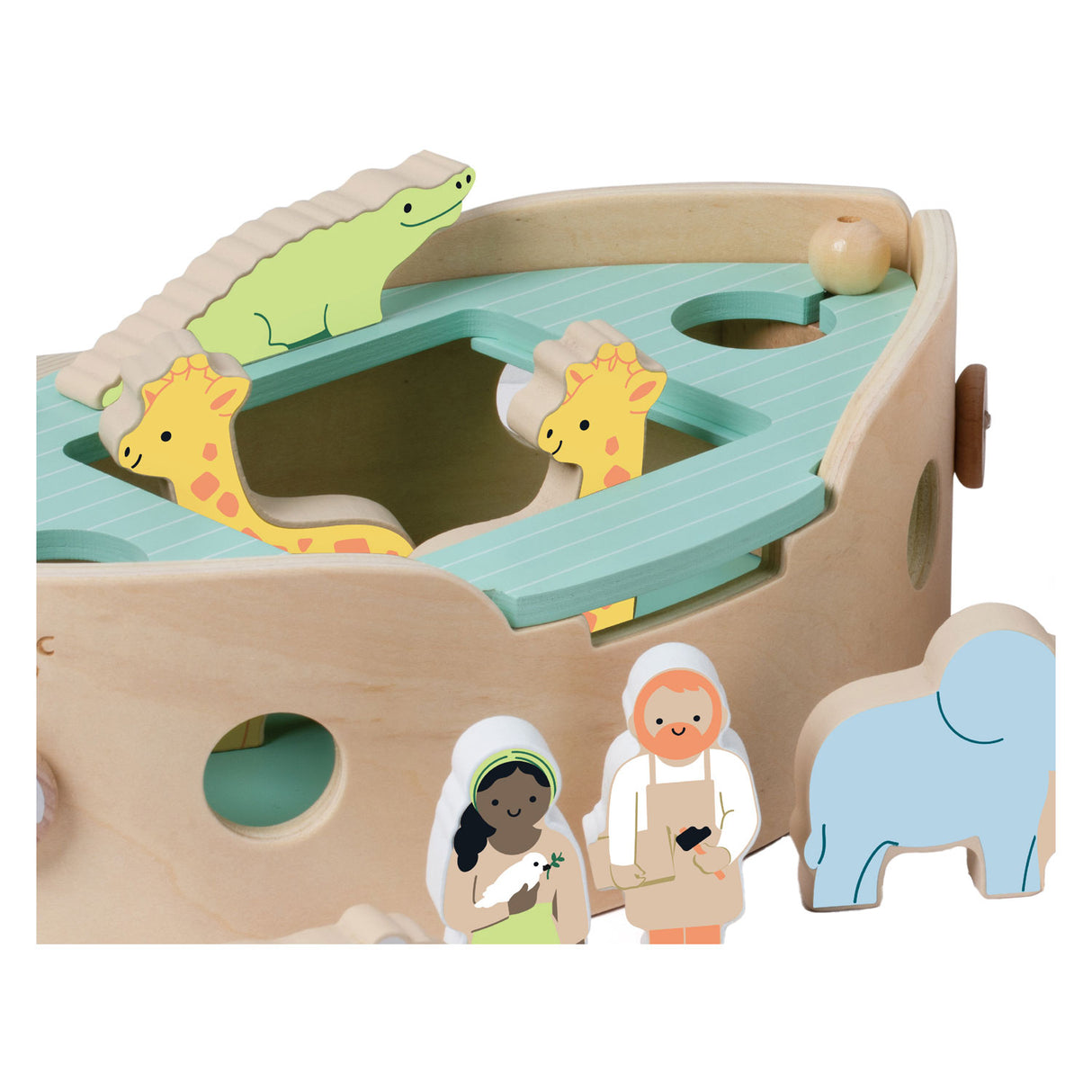 World World World World Woodn's Ark Boot Bouwset con animali, 16dlg.