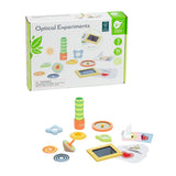Klasikinio pasaulio optinių eksperimentų medinis žaidimų rinkinys, 16 vnt.