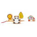 Klassisk World Wood Threading Beads Zoo, 13dlg.