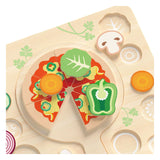 Pizza de puzzle en bois en bois classique, 22e.