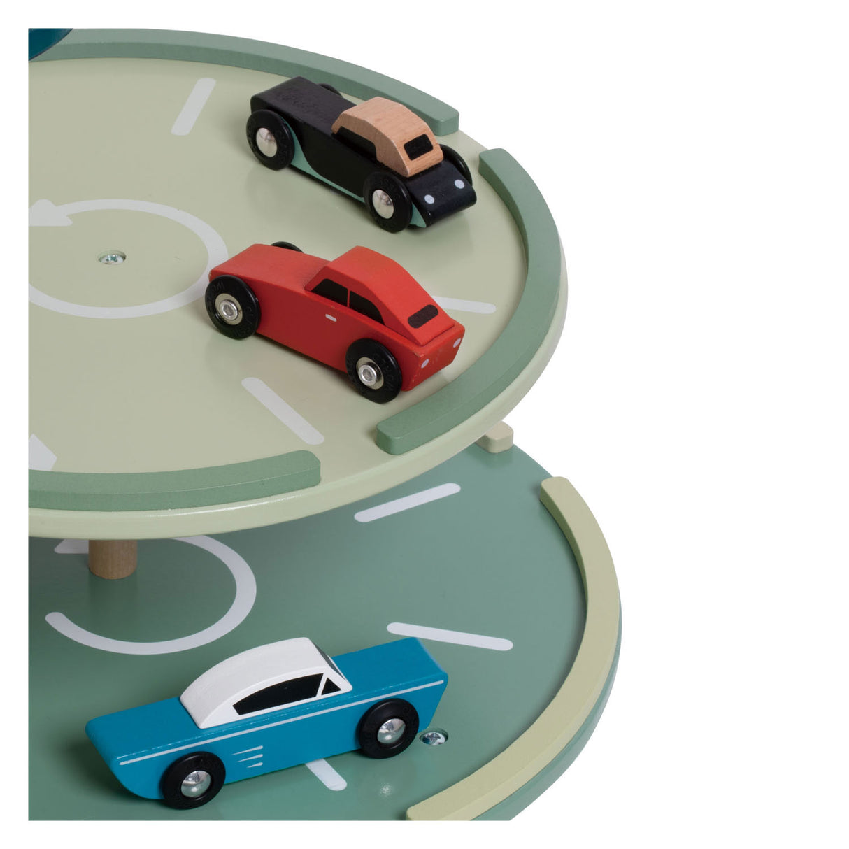 Klassesch Welt Holzwäsch Garage mat Autoen, 11DLG.