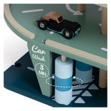 Klassesch Welt Holzwäsch Garage mat Autoen, 11DLG.