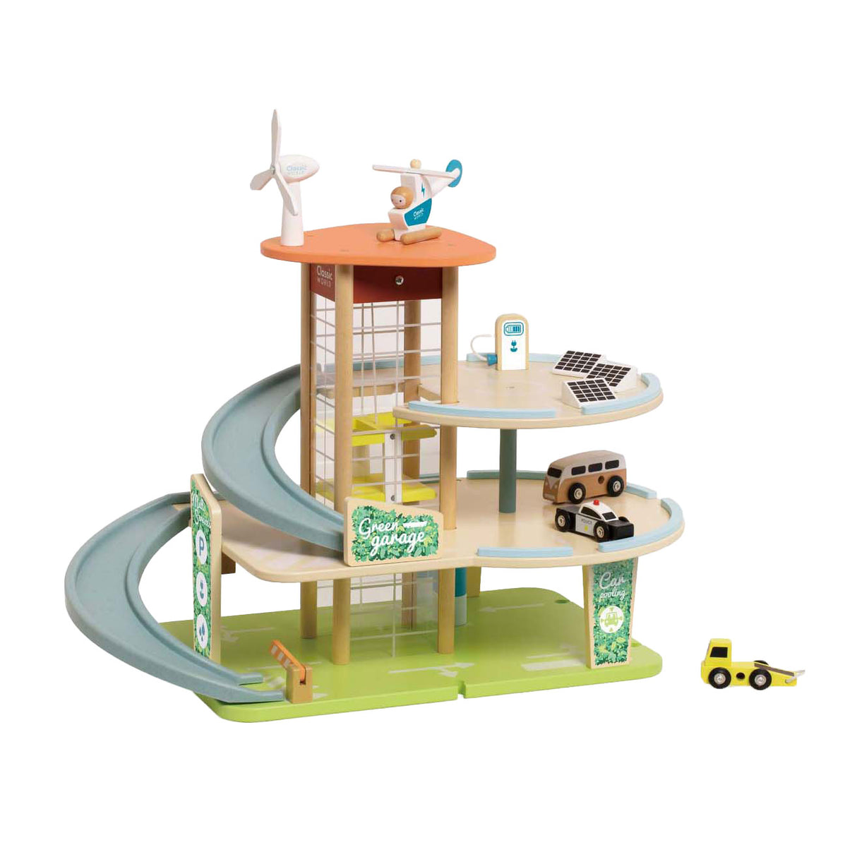 Classic world houten duurzame garage met accessoires, 19dlg.