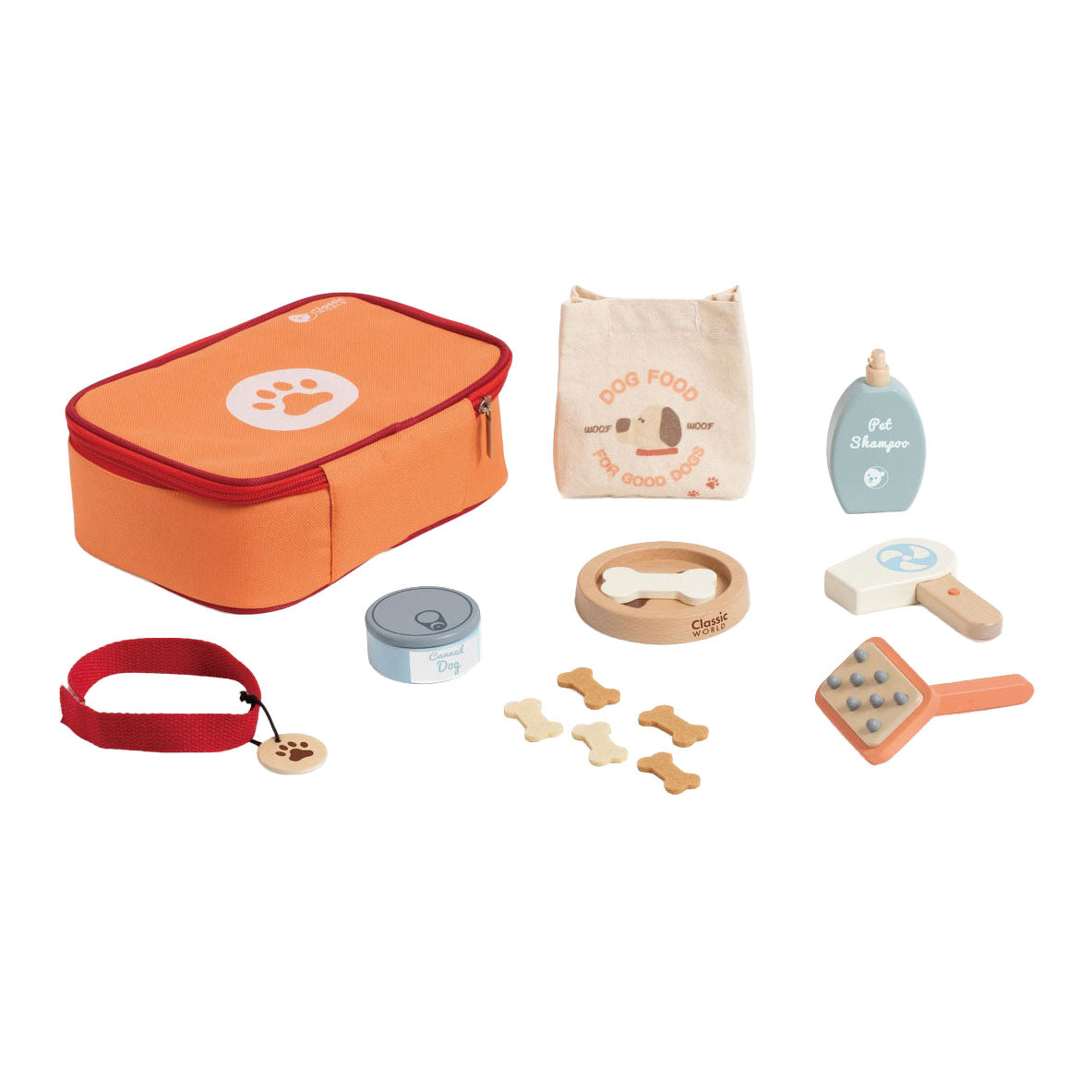 Les animaux en bois classiques du monde fournissent un jeu dans le sac, 16DLG.