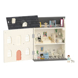 Poppenhuis vintage in legno classico, 36dlg.