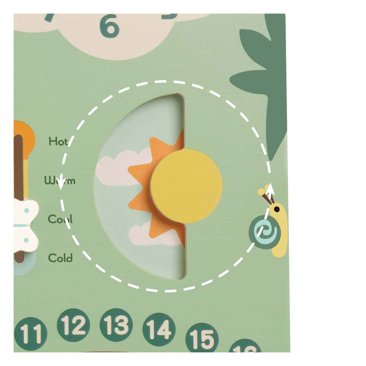 Klassisk World Wooden Vintage Calendar Learning Clock