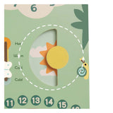 Klassisk World Wooden Vintage Calendar Learning Clock