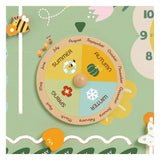 Klassisk World Wooden Vintage Calendar Learning Clock