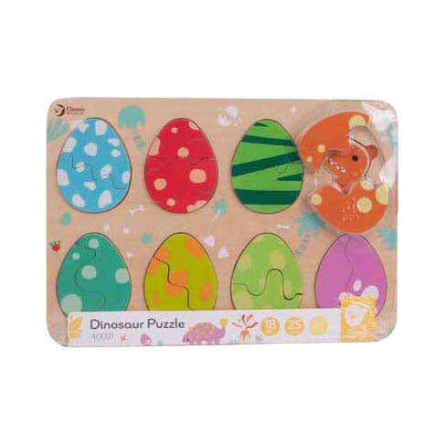 Classic World Wooden insert puzzle Dinosaurus, 25st.