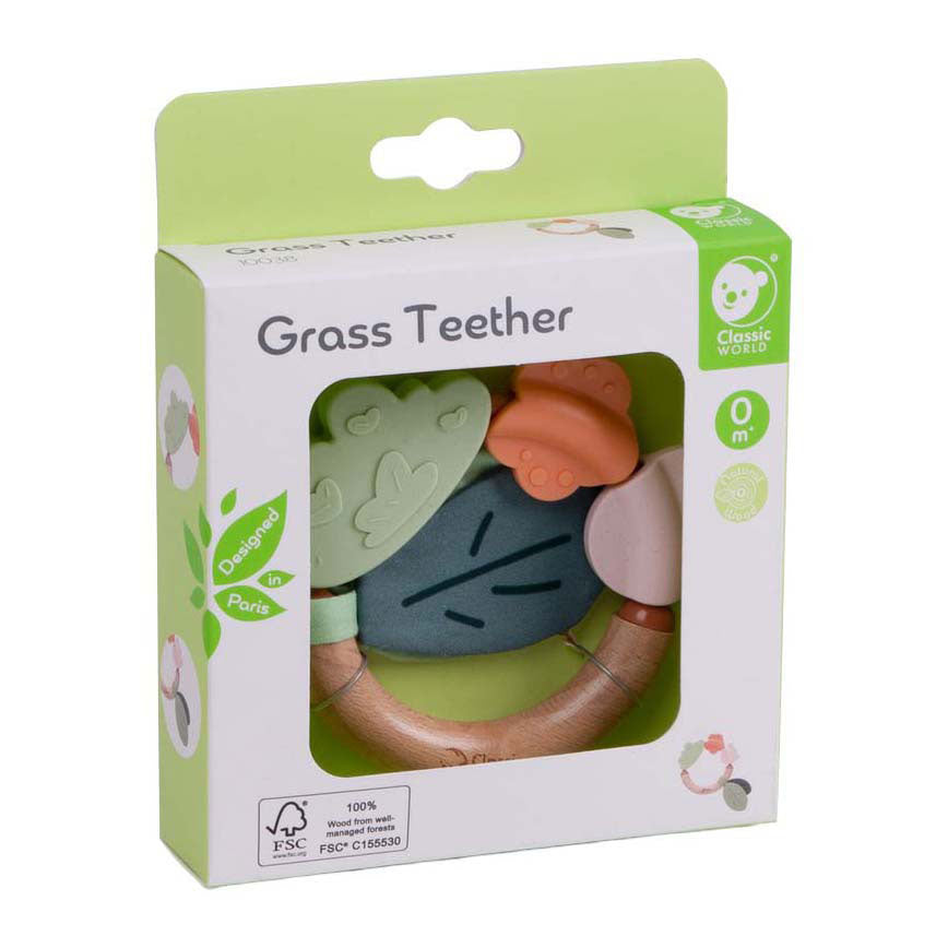 Classic world wooden teether grass