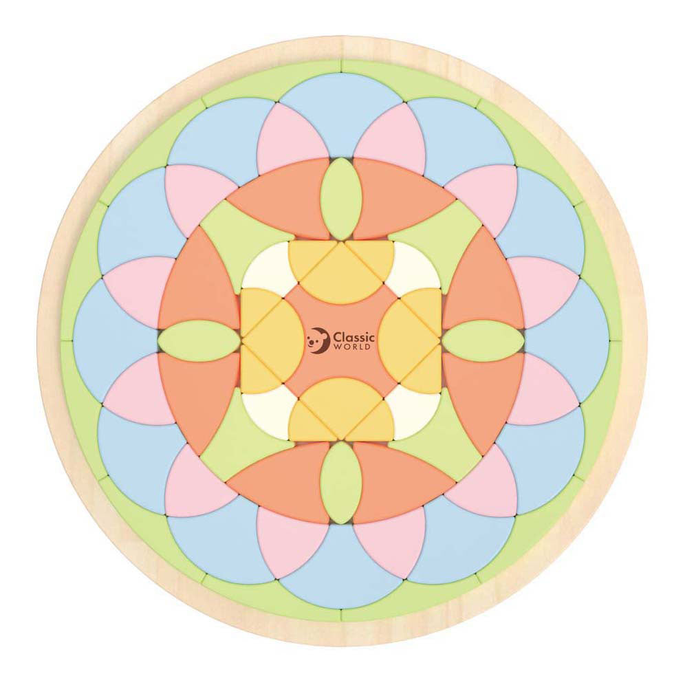 Classic World Wooden Mandala Puzzle Flower