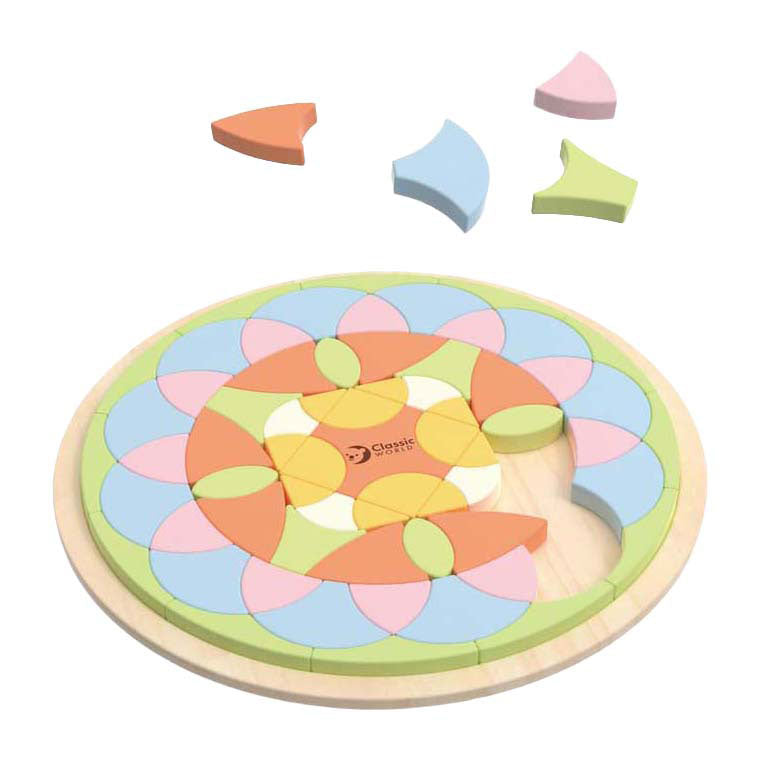 Classic World Wooden Mandala Puzzle Flower