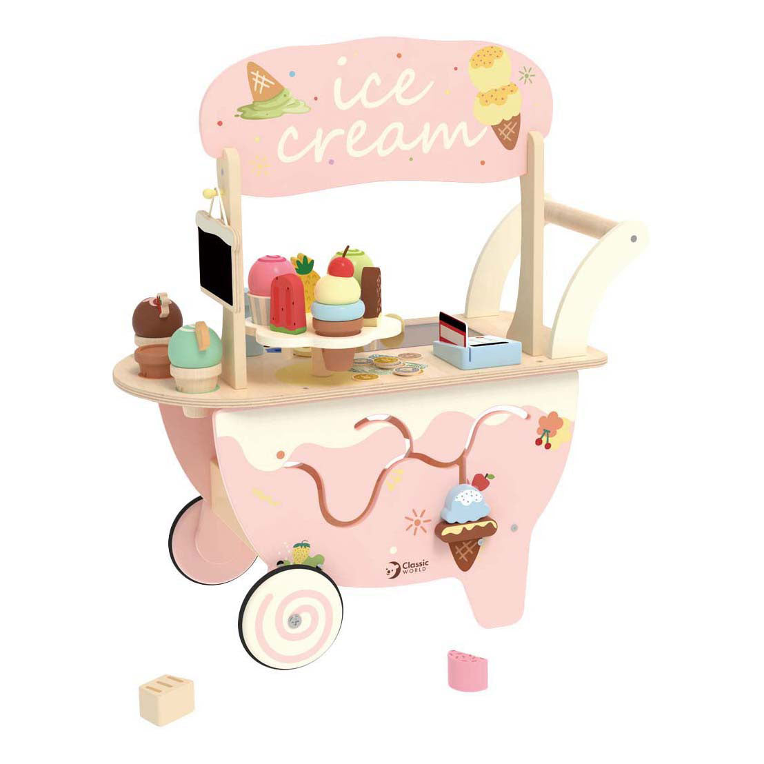 Classic World Wooden Ice Cream Cart