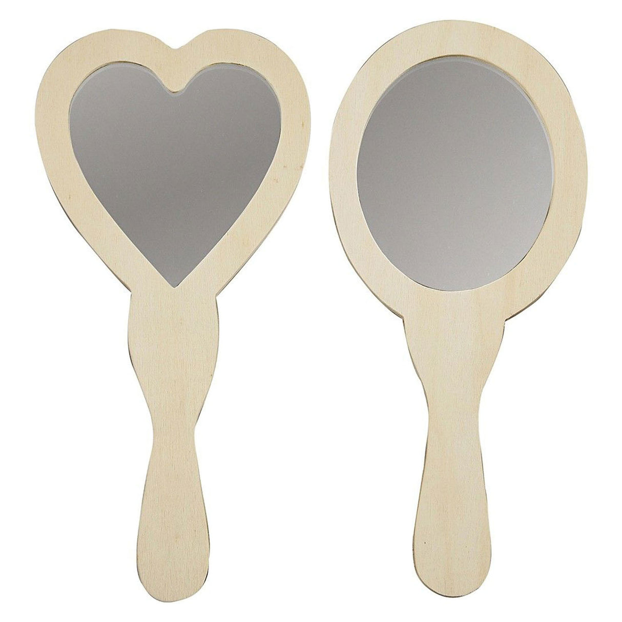 Decorate your wooden hand mirror, 2st. 25cm
