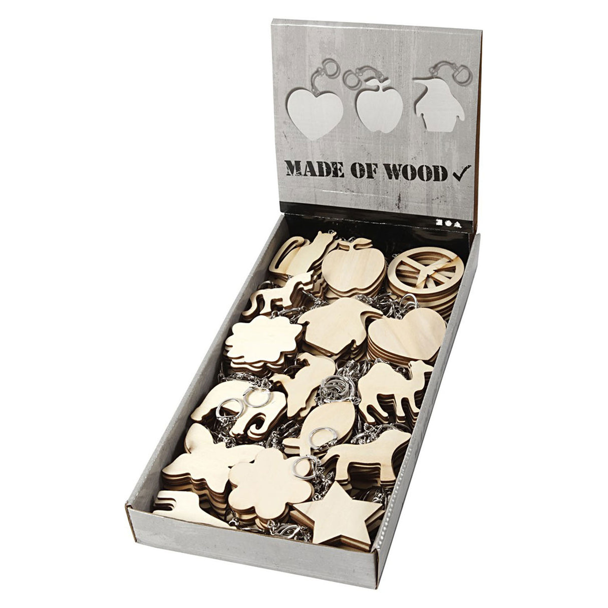 Creativ Company decorate your wooden key ring, 128st.