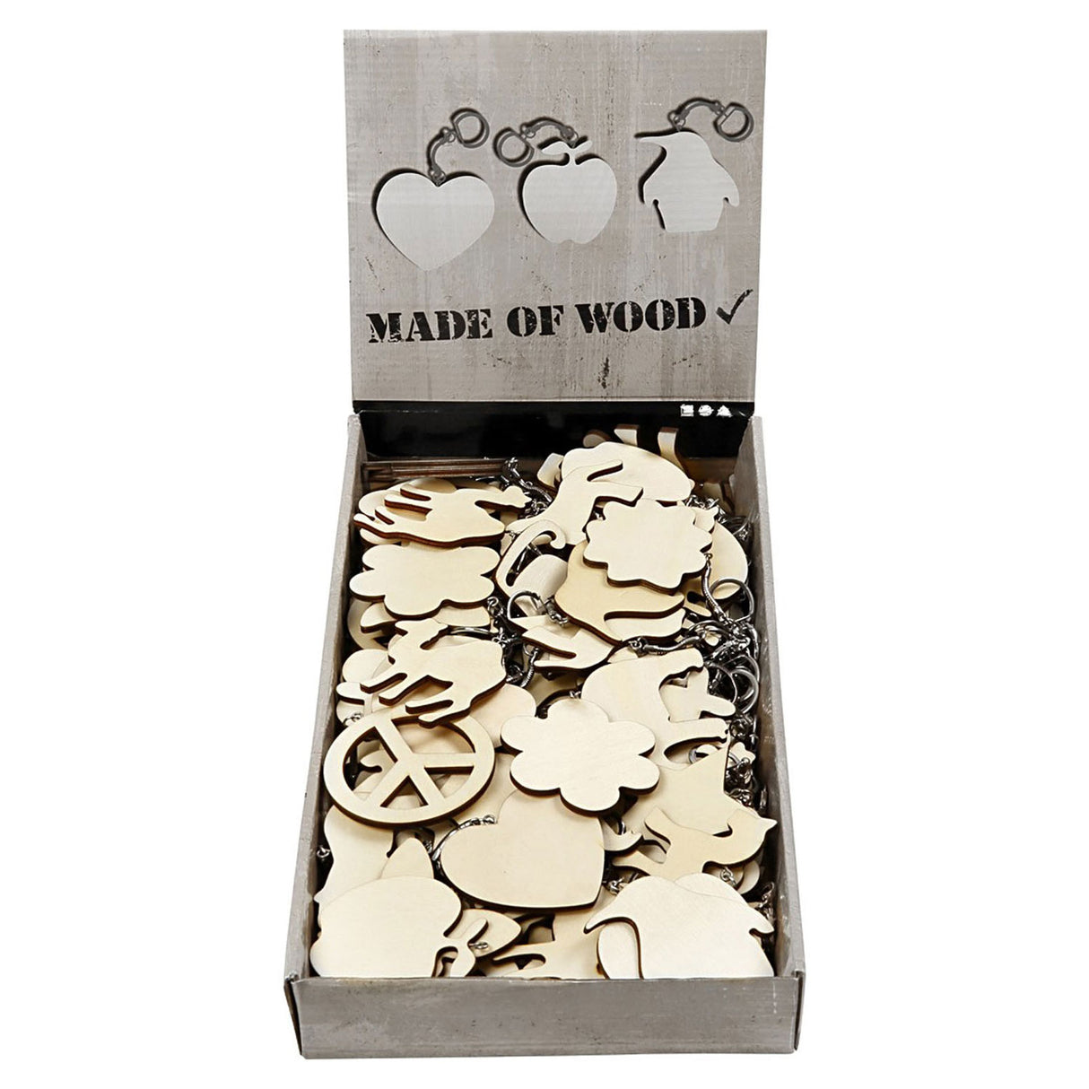 Creativ Company decorate your wooden key ring, 128st.