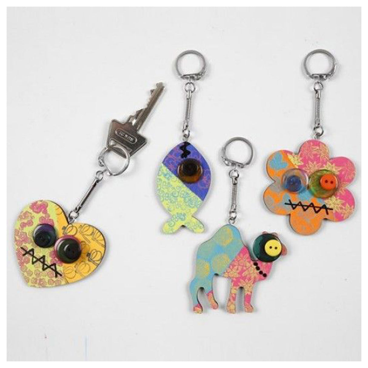 Creativ Company decorate your wooden key ring, 128st.