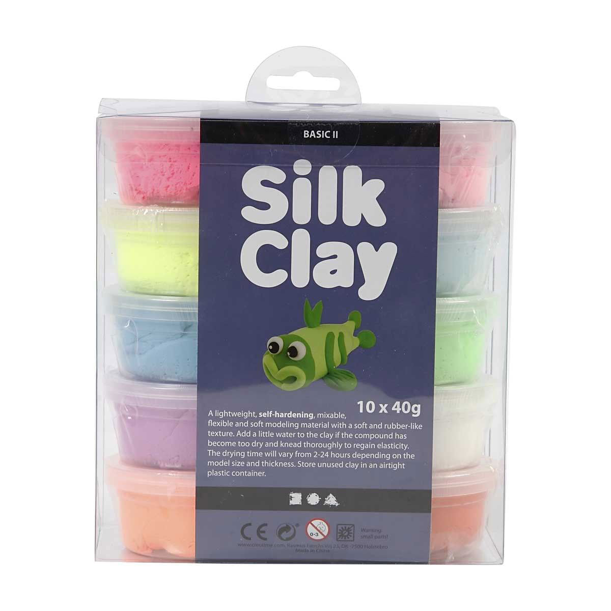 Silke Clay - Lyse farver, 10x40gr