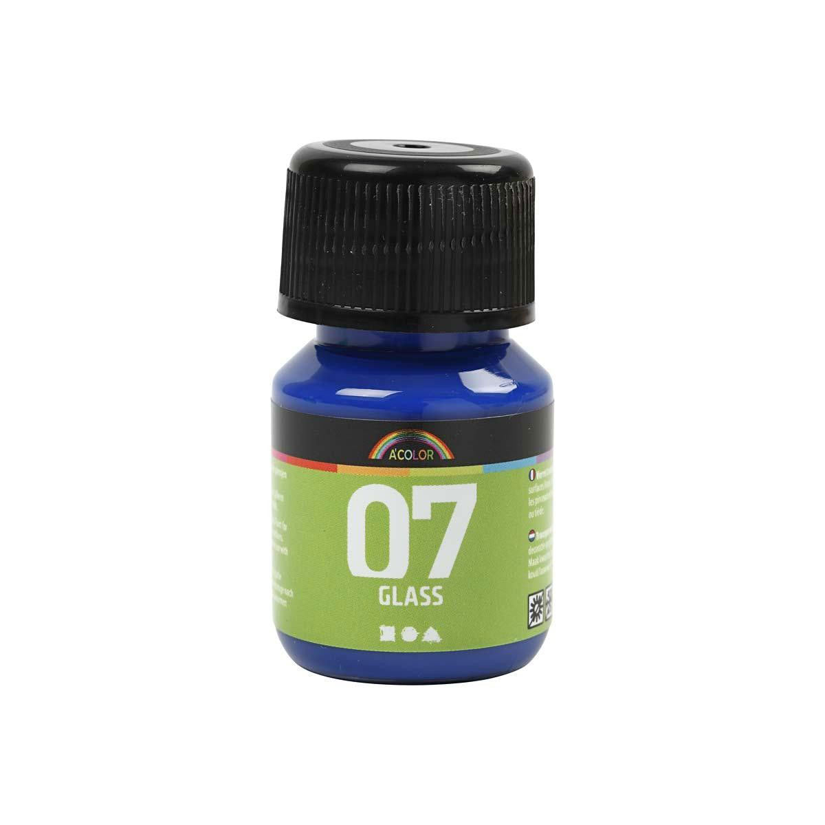 Trajna steklena barva - briljantno modra, 30ml