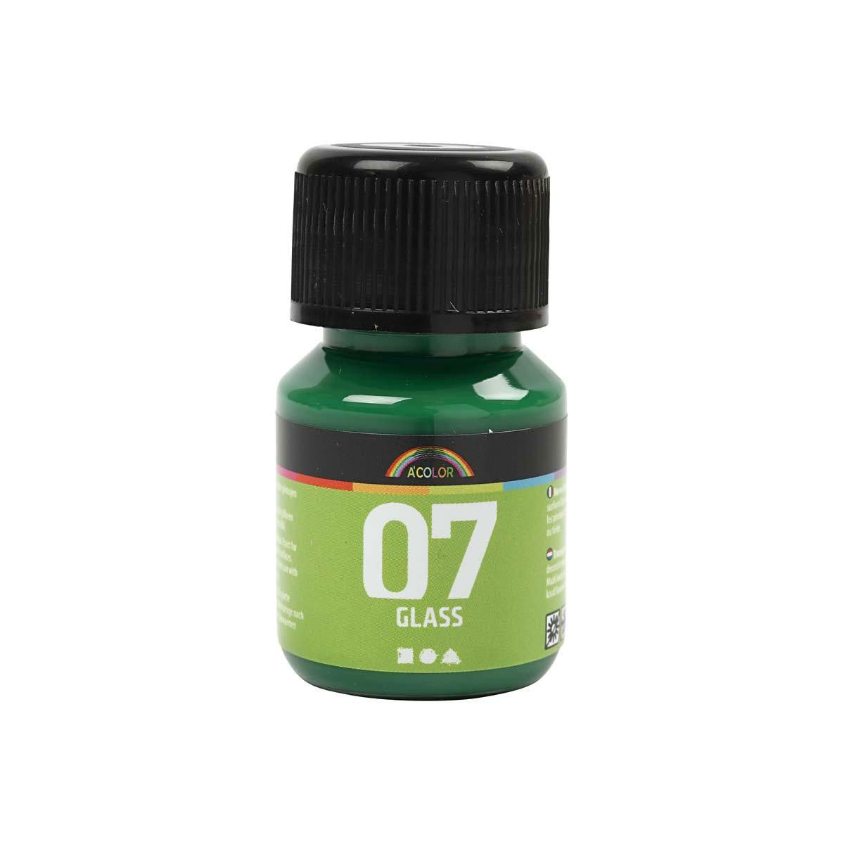 Trvalá skleněná barva - brilantní zelená, 30 ml