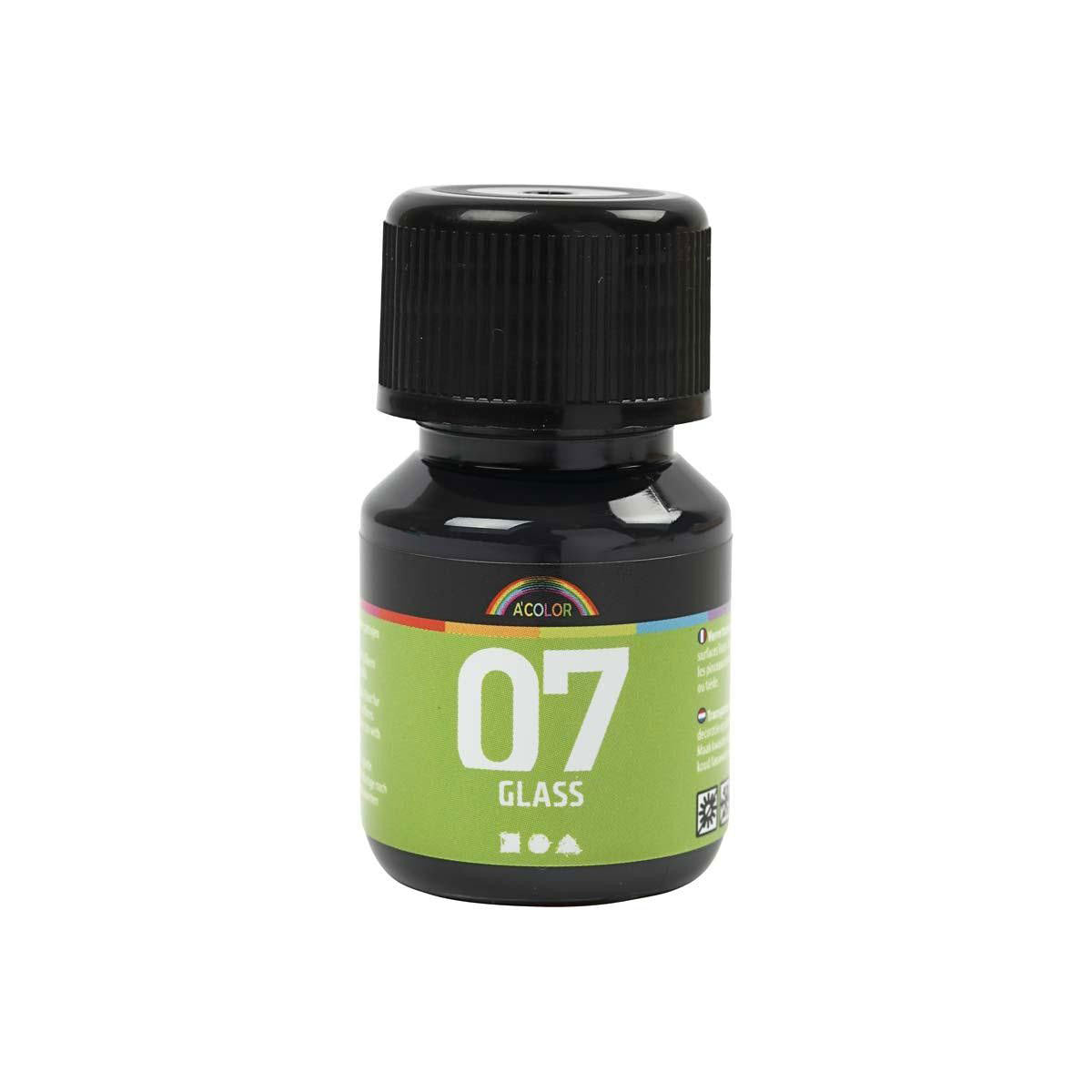 Trvalá skleněná barva - černá, 30 ml