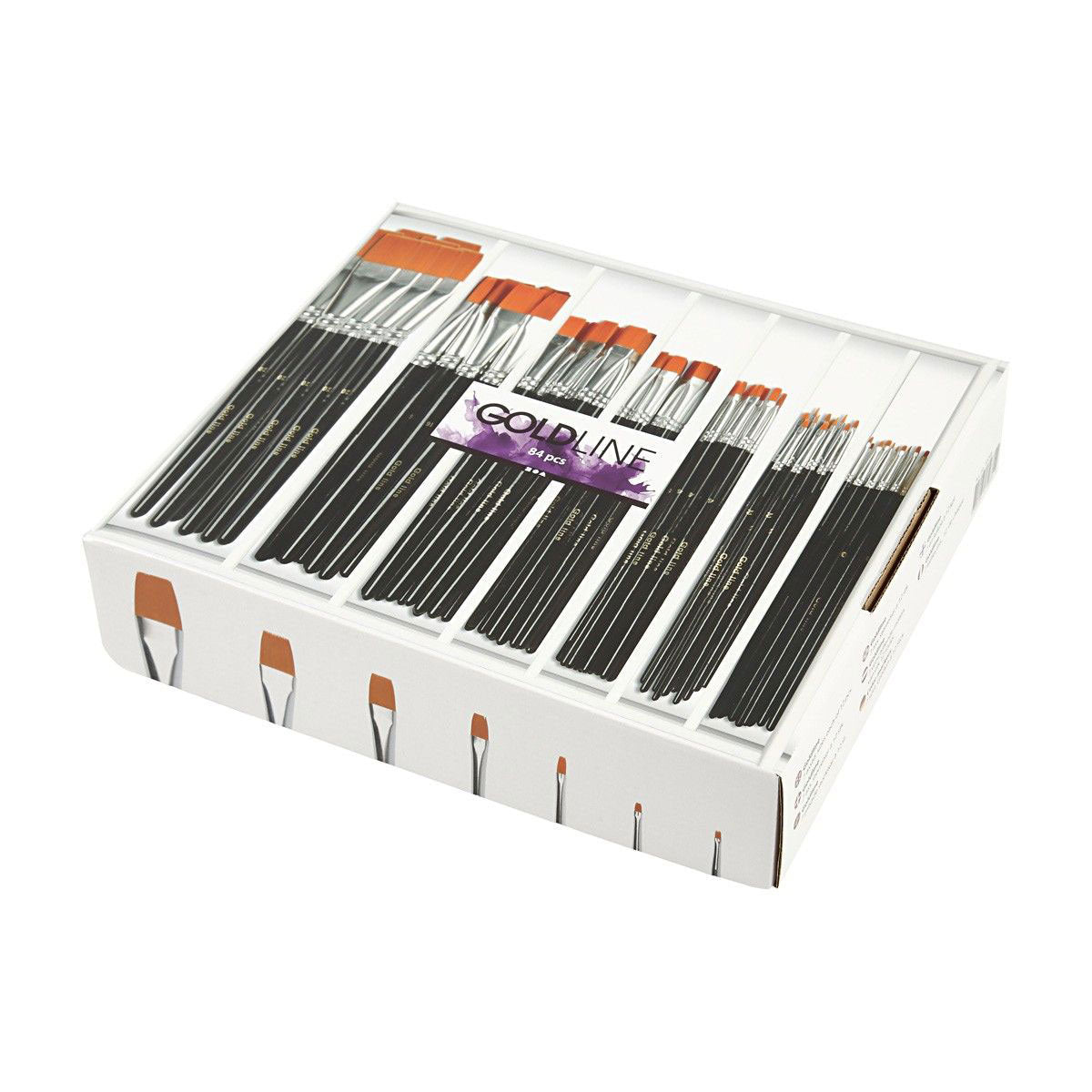 Flat brushes - 7 sizes, 84st.