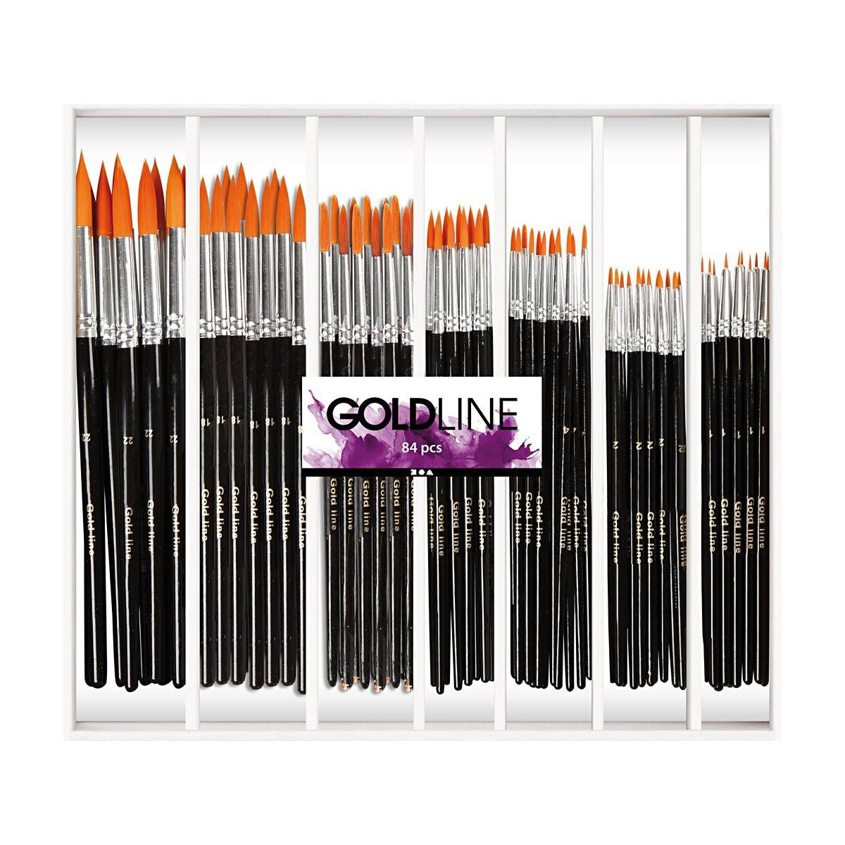 Round brushes - 7 sizes, 84st.